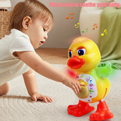 Electric Dancing Duck Toy Interactive Musical Animal with Flashing Lights Educational Gift for Kids