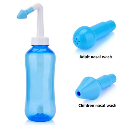 300ML Baby Nasal Irrigator Nasal Rinse Bottle Nose Wash Cleaner Nose Protector Avoid Allergic Rhinitis Adults Children Neti Po