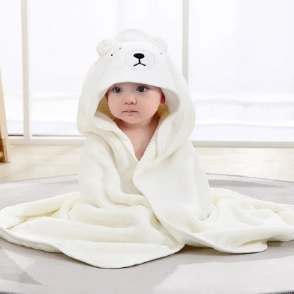 Cartoon Animal Baby Hooded Bath Towels Toddler Bathrobe Warm Sleeping Swaddle Wrap for Boys Girls Newborn Soft Towel Blanket
